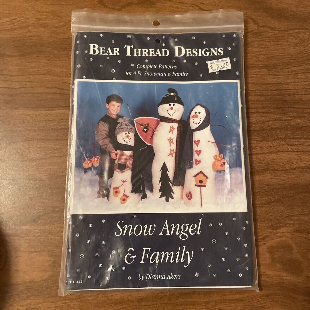 Craft Pattern Bear Thread Designs Christmas Snow Angel & Family Unused BTD-144